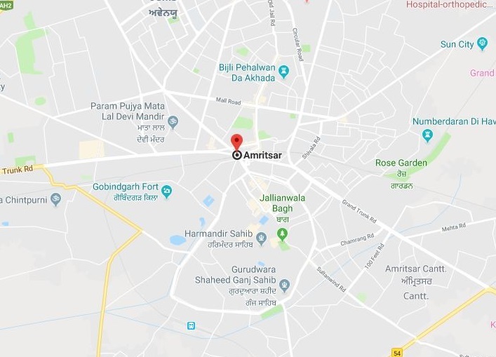 WTC Amritsar Location Map