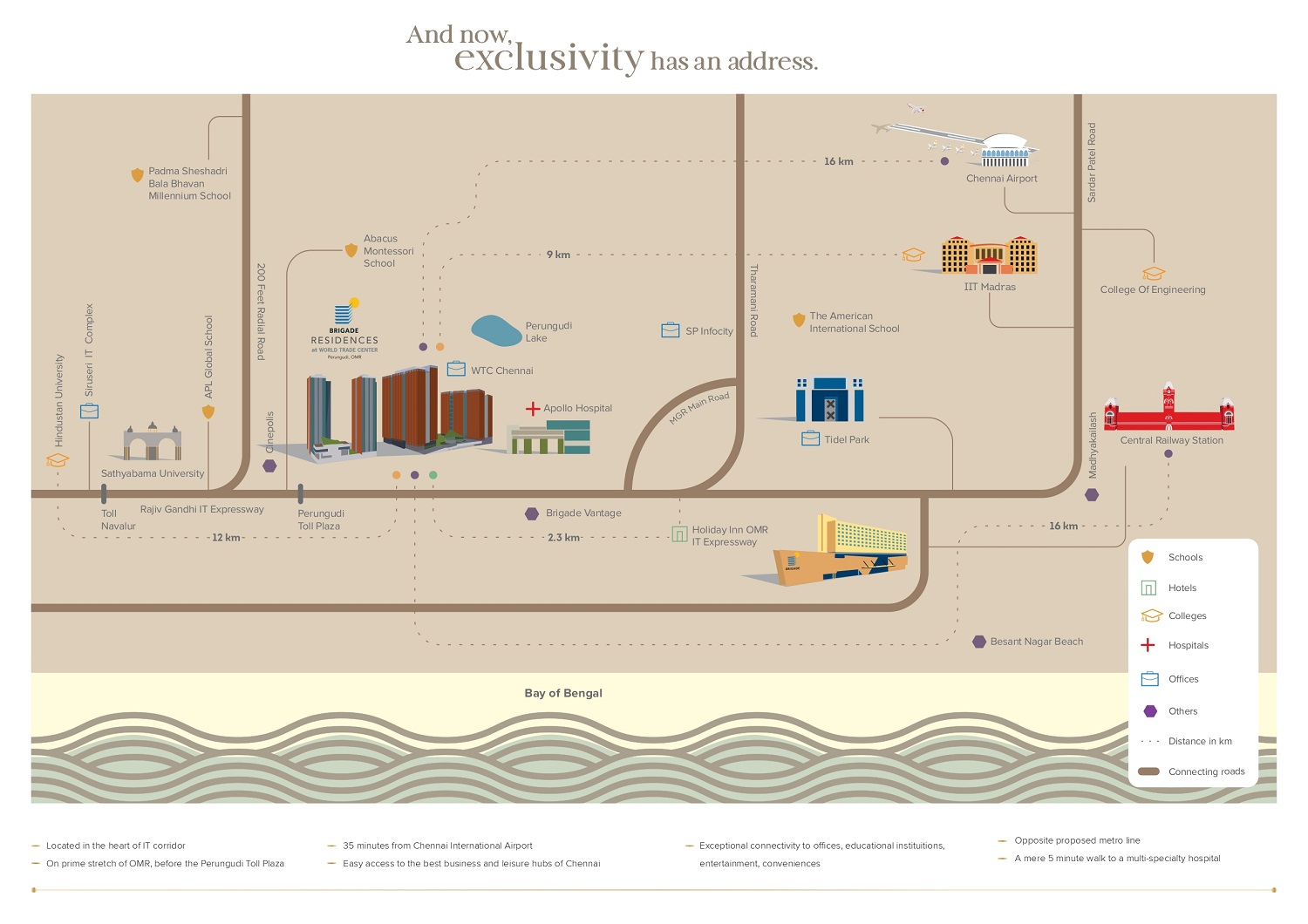 Brigade Residences at WTC Location Map