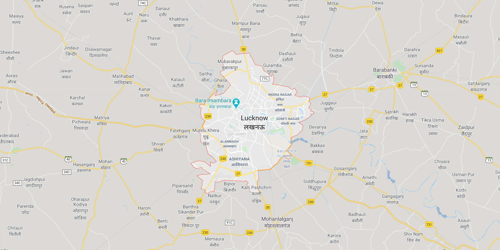 WTC Lucknow Location Map
