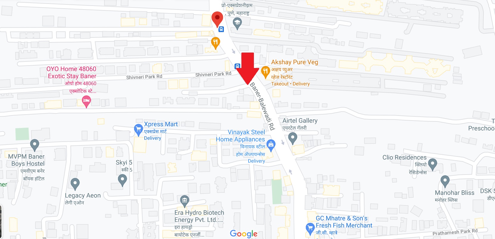 WTC Baner Balewadi Location Map